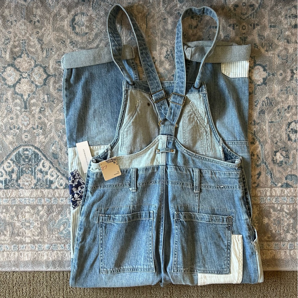 Anthropologie Pilcro Patchwork Overalls - Picture 2 of 7